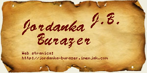 Jordanka Burazer vizit kartica